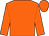 Orange and purple, white horseshoe on back, orange and purple cap (Stacy Campo)