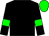 Black, green bars on sleeves, green cap (Agave Racing Stable, Erj Racing, Llc, Madaket Stables Llc And Rockin Robin Racing Stable)