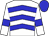 White, blue chevrons, blue bars on sleeves, blue cap (Gilbert, Julie And Sones, Aaron)