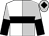 White and silver halved, black hoop, silver and black halved sleeves, black diamond on silver cap (Cybt, Nentwig, Michael And Weiner, Daniel)