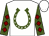 White, forest green horseshoe, forest green and maroon diamonds on sleeves, white cap (Abel, James P , Abel, Mary C And Kruljac, J Eric)