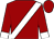 Burgundy, white circle 'z' and sash on back, white sash on front, white cuffs on sleeves, burgundy cap (Pamela Ziebarth)