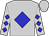 Silver, blue diamond,blue diamonds on sleeves (Blue Diamond Horseshoe, Llc)