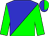 Blue And Green Diagonal Halves, Blue Sleeve, Green Sleeve, Blue and Green Halved Cap (Heinz Steinmann)