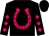 Black, cerise horseshoe, cerise diamonds on sleeves (McLean Racing Stables)