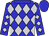 Blue and silver diamonds, blue collar and cap (Richard Bell)
