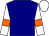 navy blue, orange bars on white sleeves, white cap (Little Red Feather Racing, Jacobsen, Gordon And Belmonte, Philip)