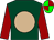 Dark green, tan ball, burgundy sleeves, green and burgundy quartered cap (Williams, Mr And Mrs Larry D)